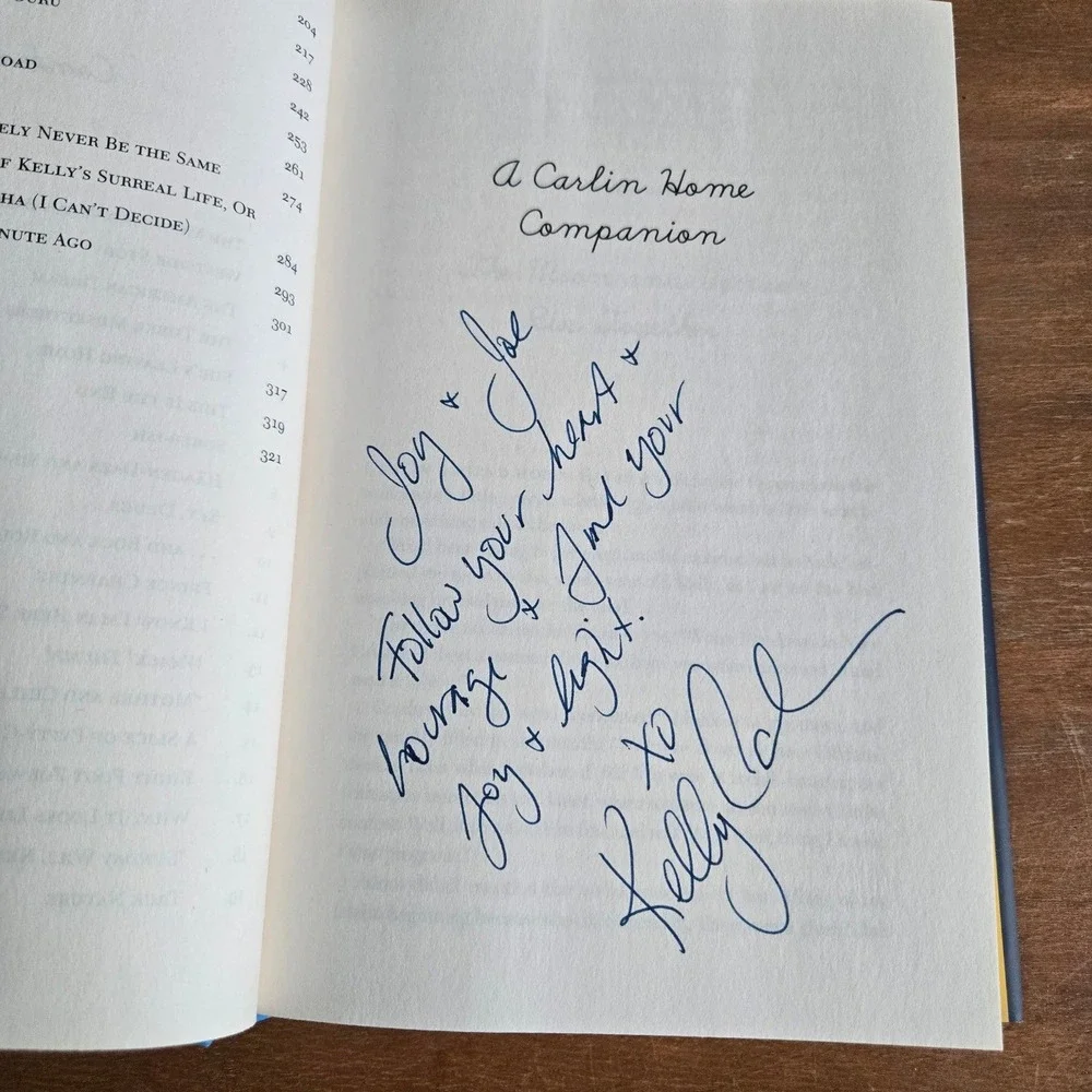 Kelly Carlin Signed Book A Carlin Home‎ Companion Hardcover First Edition